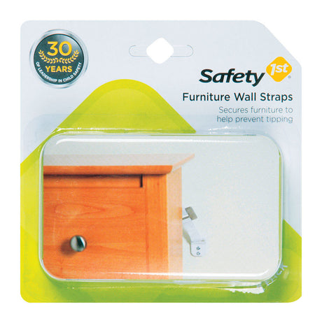 Safety 1st White Plastic Wall Straps 2 pk