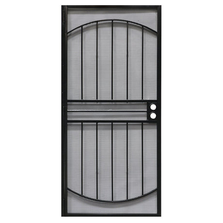 Precision Monterrey 81-3/4 in. H X 36 in. W Franciscan Black Steel Security Screen Door