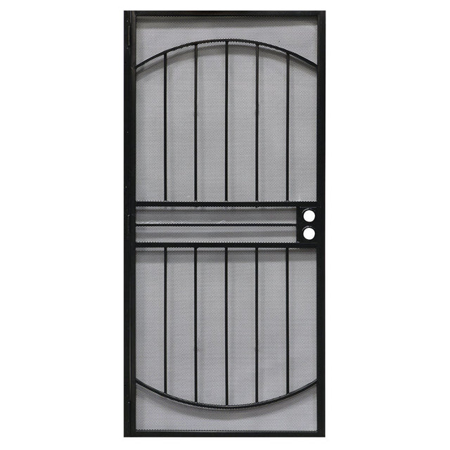 Precision Monterrey 81-3/4 in. H X 36 in. W Franciscan Black Steel Security Screen Door