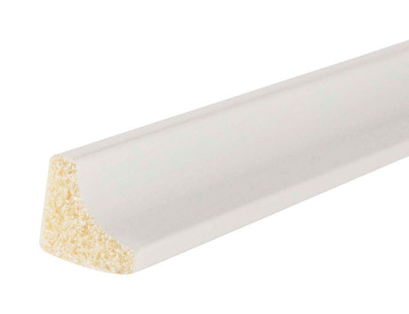 Inteplast Building Products 11/16 in. H X 11/16 in. W X 8 ft. L Prefinished White Polystyrene Trim