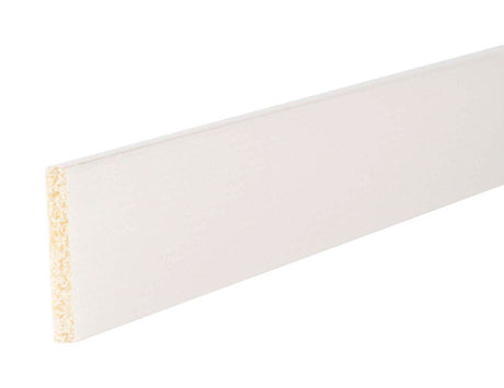 Inteplast Building Products 1/8 in. H X 1-1/8 in. W X 8 ft. L Prefinished White Polystyrene Molding