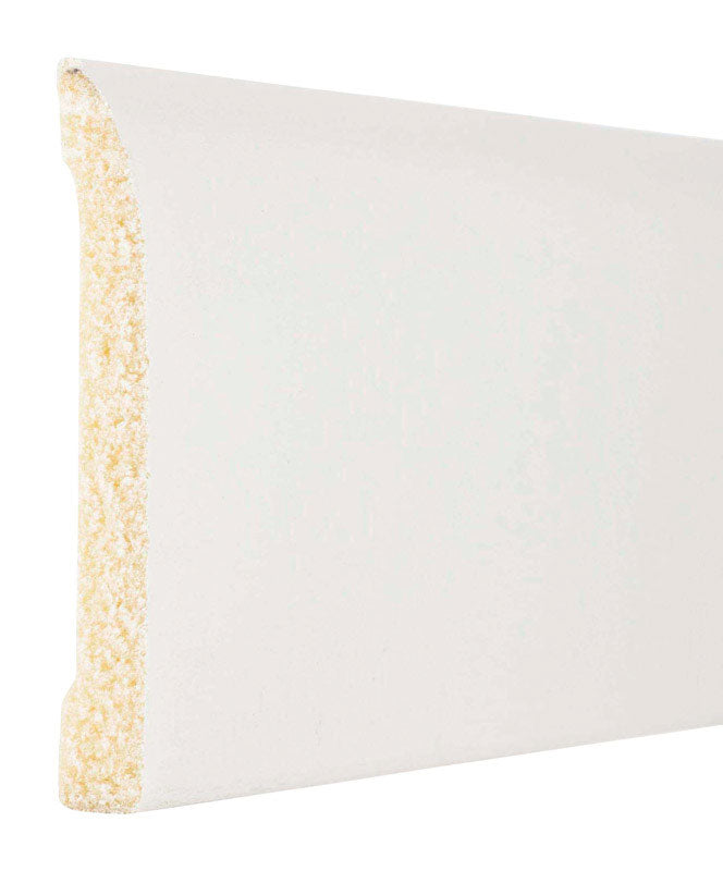 Inteplast Building Products 7/16 in. H X 3-3/16 in. W X 8 ft. L Prefinished White Polystyrene Wall B