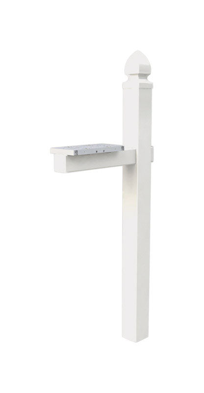 Gibraltar Mailboxes Whitley 57 in. White PVC Mailbox Post