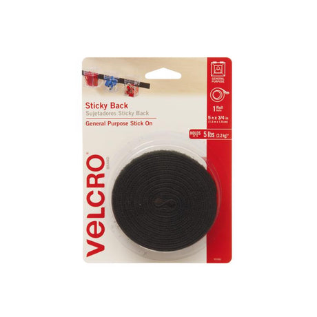 VELCRO Brand Sticky Back Medium Nylon Hook and Loop Fastener 60 in. L 1 pk