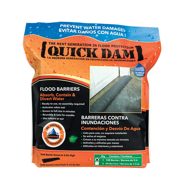 Quick Dam Flood Barrier 3.5 in. H X 6.5 in. W X 120 in. L Flood Barrier 1 pk