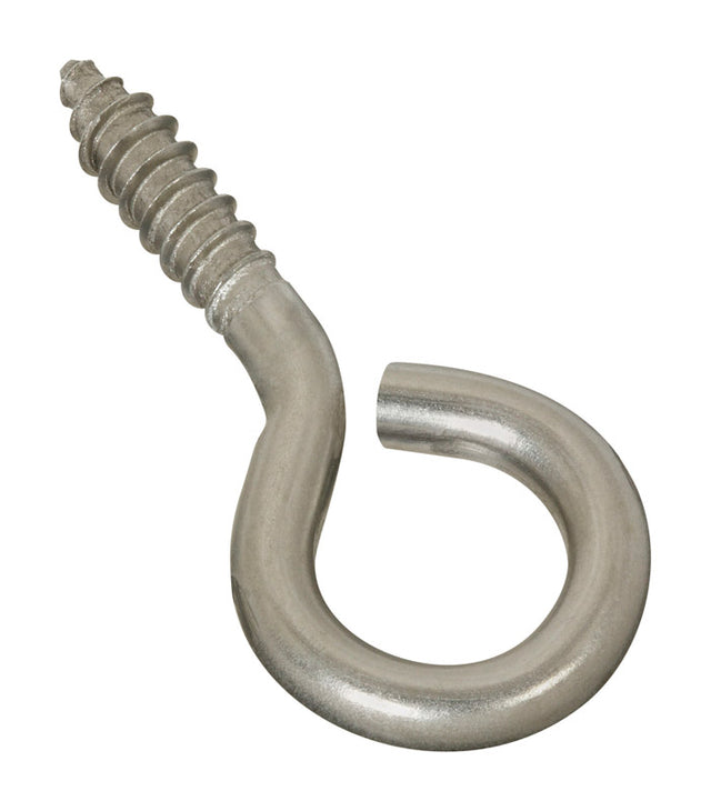 National Hardware 0.26 in. D X 2-5/8 in. L Brushed Stainless Steel Screw Eye 120 lb. cap. 1 pk