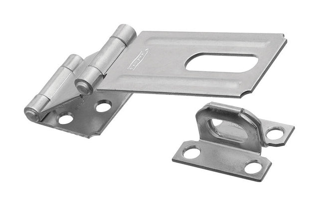 National Hardware Zinc-Plated Aluminum/Steel 3-1/4 in. L Double Hinge Safety Hasp 1 pk