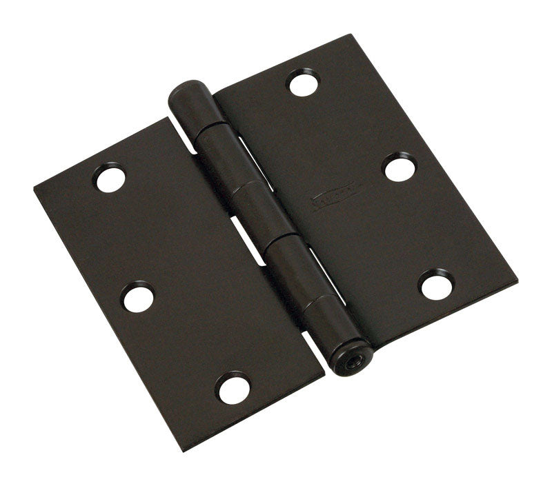 National Hardware 3-1/2 in. L Oil Rubbed Bronze Door Hinge 1 pk