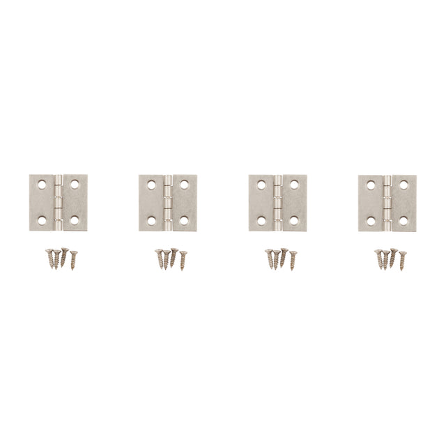 National Hardware 1 in. L Satin Nickel Door Hinge 4 pk