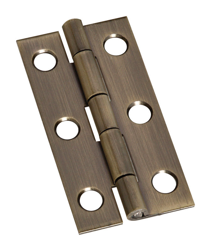 National Hardware 2 in. L Antique Brass Door Hinge 2 pk