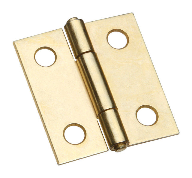 National Hardware 1-3/8 in. L Brass-Plated Door Hinge 2 pk