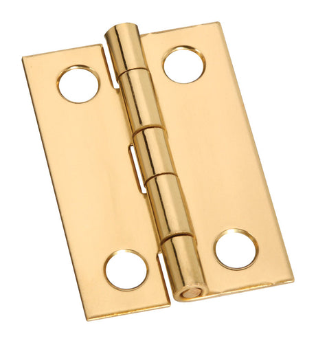 National Hardware 1-1/2 in. L Solid Brass Narrow Hinge 1 pk