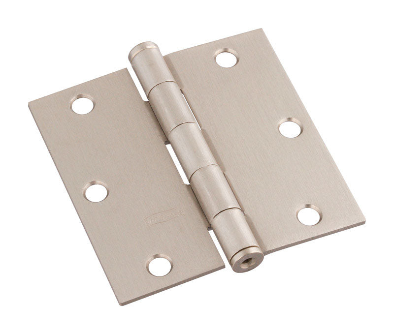 National Hardware 3.5 in. L Satin Nickel Door Hinge 1 pk