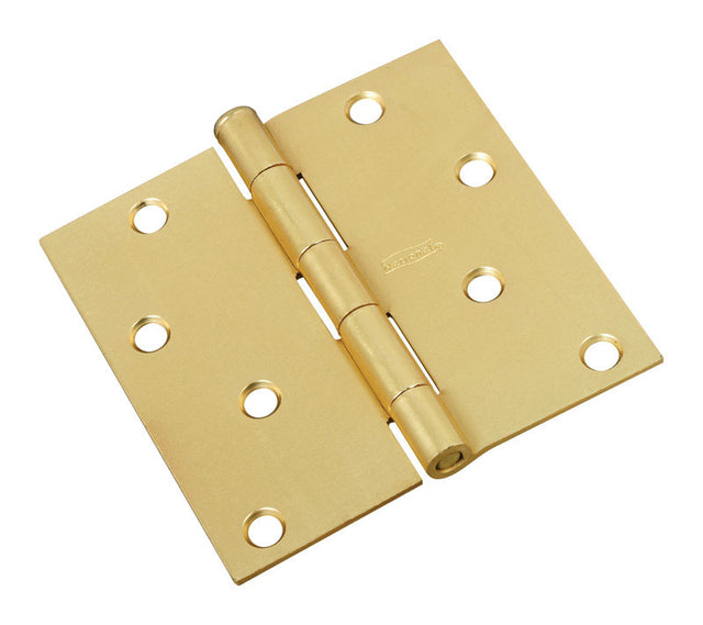 National Hardware 4 in. L Satin Brass Door Hinge 1 pk