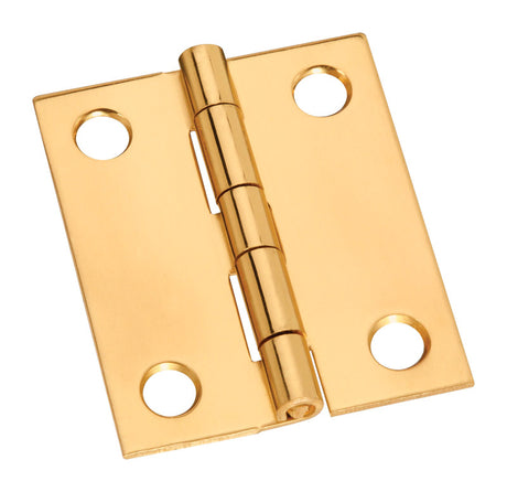 National Hardware 1-1/2 in. L Solid Brass Door Hinge 2 pk