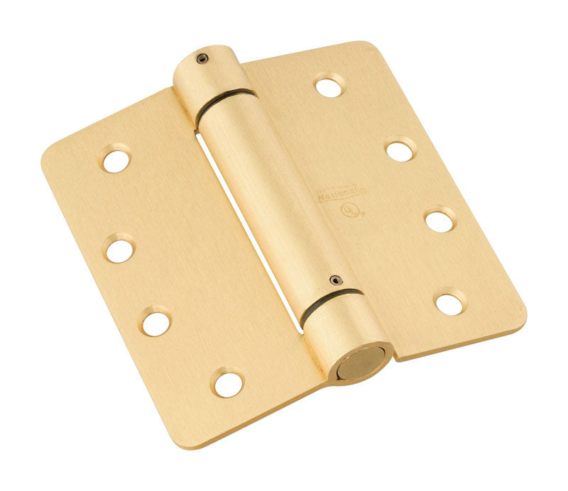 National Hardware 4 in. L Brass Spring Hinge 1 pk