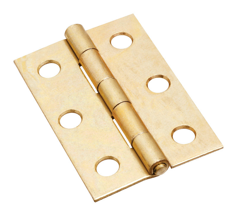 National Hardware 2-1/2 in. L Brass Door Hinge 2 pk