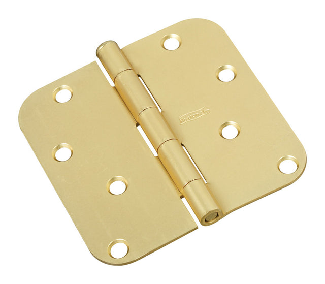 National Hardware 4 in. L Satin Brass Door Hinge 1 pk