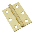 National Hardware 2-1/2 in. L Brass Narrow Hinge 2 pk