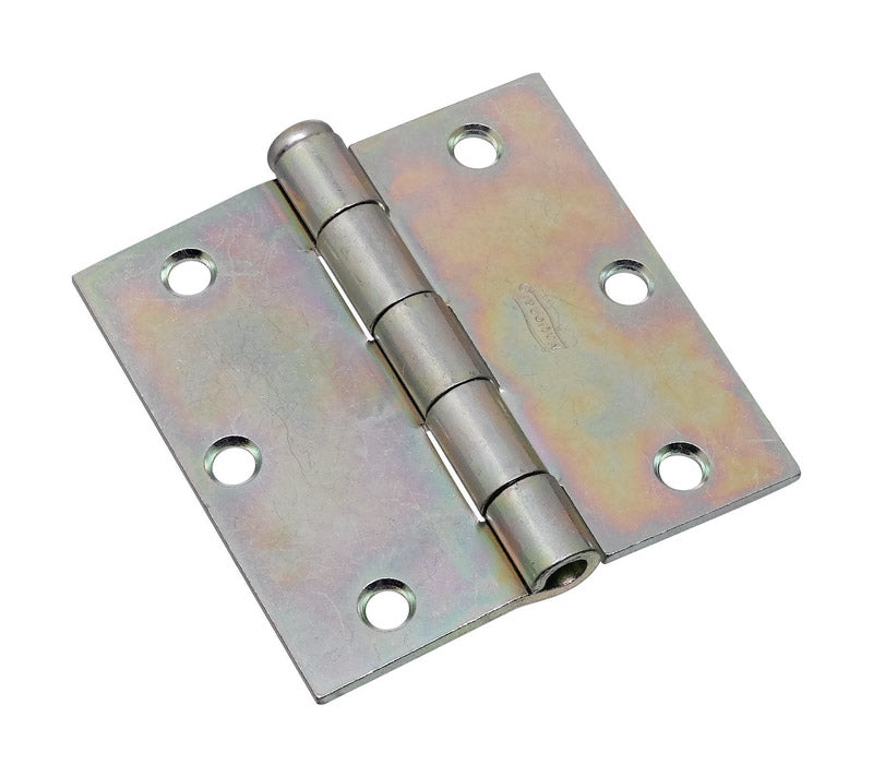 National Hardware 3-1/2 in. L Zinc-Plated Broad Hinge 2 pk