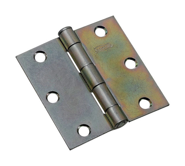 National Hardware 3 in. L Zinc-Plated Broad Hinge 2 pk