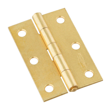 National Hardware 3 in. L Brass Narrow Hinge 2 pk