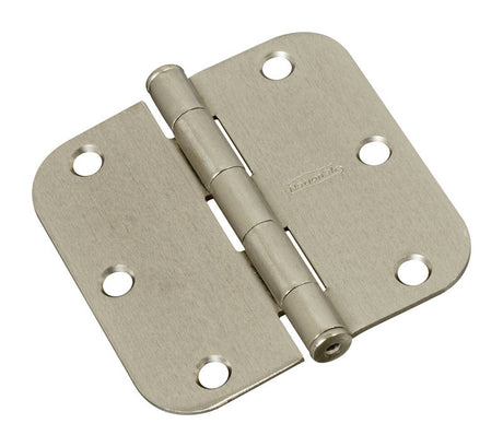 National Hardware 3-1/2 in. L Satin Nickel Door Hinge 1 pk