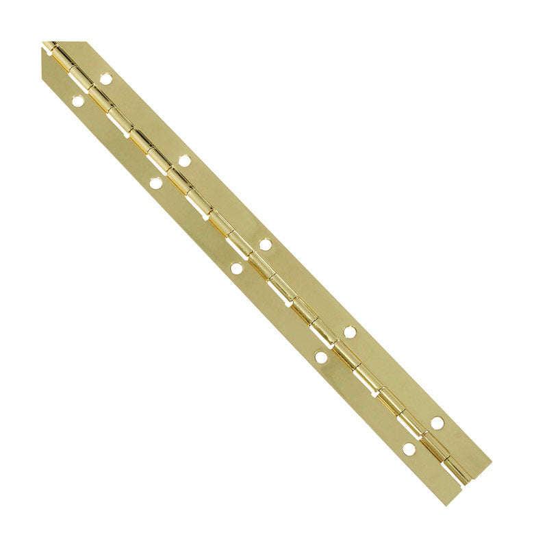 National Hardware 12 in. L Brass-Plated Continuous Hinge 1 pk