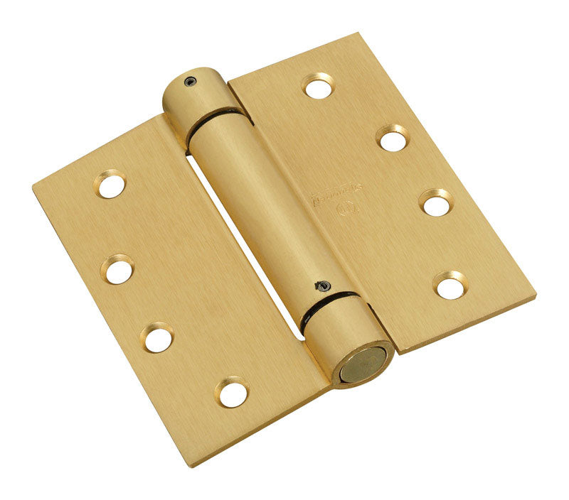 National Hardware 4 in. L Brass Spring Hinge 1 pk