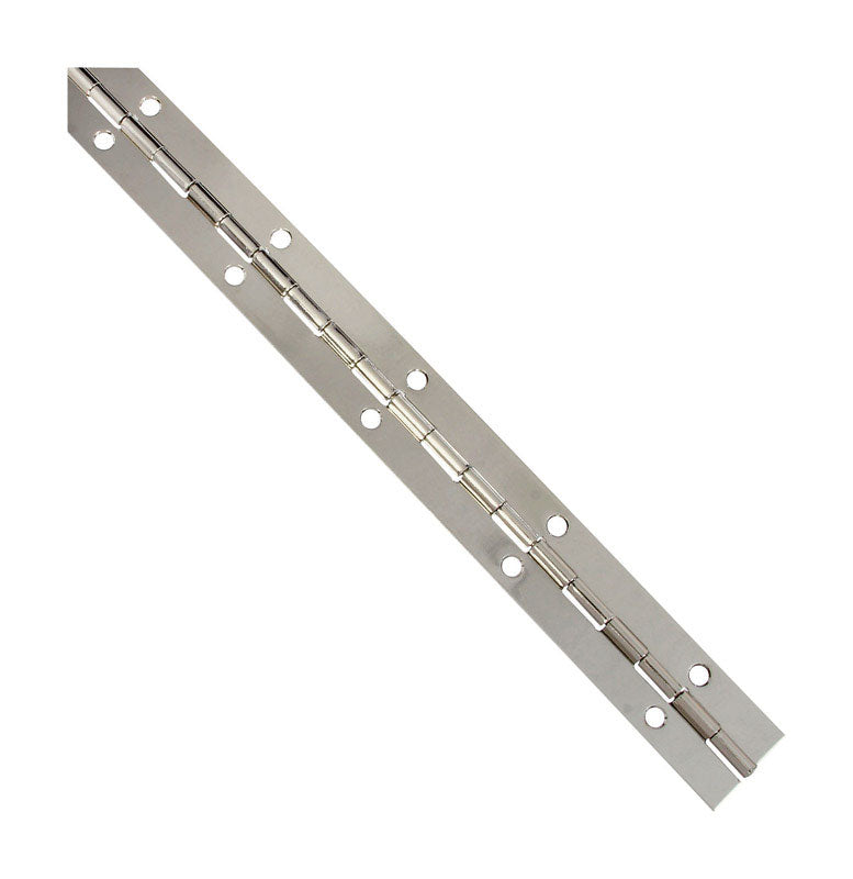 National Hardware 12 in. L Nickel Continuous Hinge 1 pk