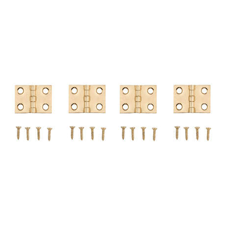 National Hardware 3/4 in. L Solid Brass Broad Hinge 4 pk