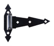 National Hardware 7 in. L Black Ornamental T Hinge 2 pk