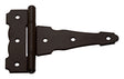 National Hardware 4 in. L Black Ornamental/Reversible T-Hinge 2 pk