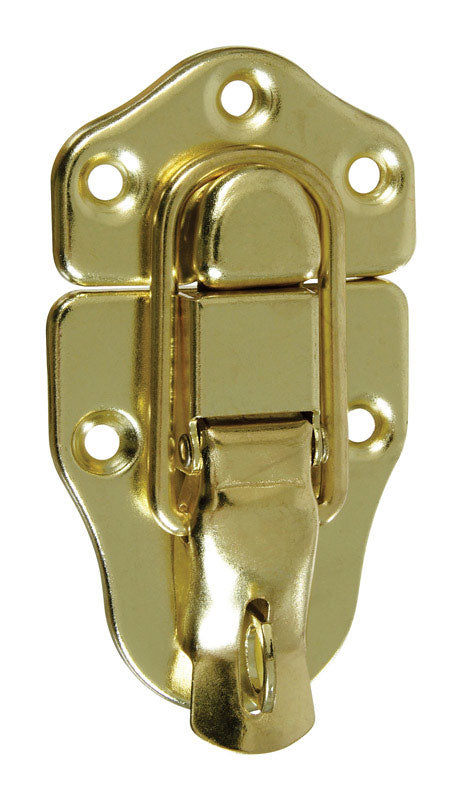 National Hardware Brass-Plated Steel Lockable Draw Catch 1.76 in. 3.64 in. 1 pk