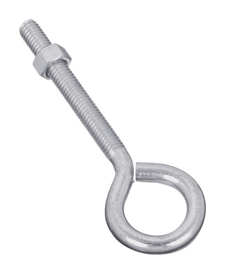 National Hardware 3/8 in. X 5 in. L Zinc-Plated Steel Eyebolt Nut Included