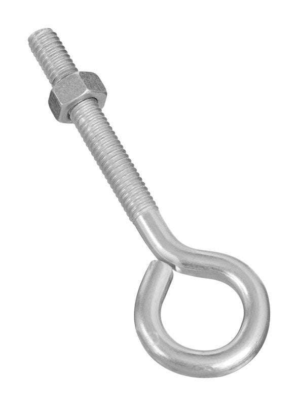 National Hardware 5/16 in. X 4 in. L Zinc-Plated Steel Eyebolt Nut Included