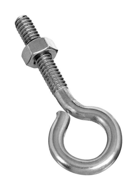 National Hardware 1/4 in. X 2-1/2 in. L Stainless Steel Eyebolt Nut Included