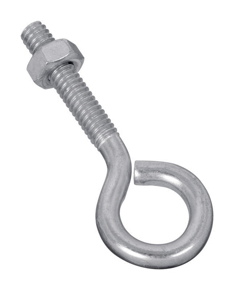 National Hardware 1/4 in. X 2-1/2 in. L Zinc-Plated Steel Eyebolt Nut Included