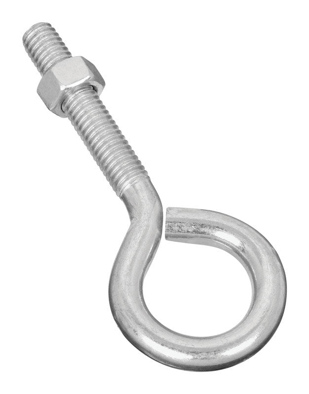 National Hardware 3/8 in. X 4 in. L Zinc-Plated Steel Eyebolt Nut Included