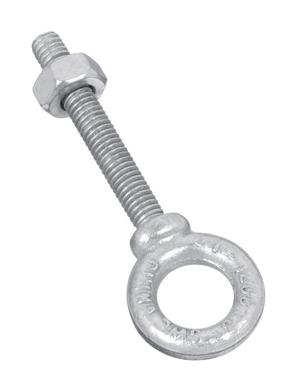 National Hardware 3/8 in. X 2-1/2 in. L Galvanized Forged Steel Eyebolt Nut Included