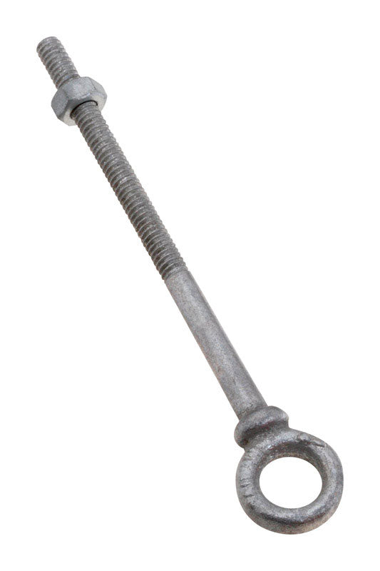 National Hardware 1/4 in. X 4 in. L Galvanized Forged Steel Eyebolt Nut Included