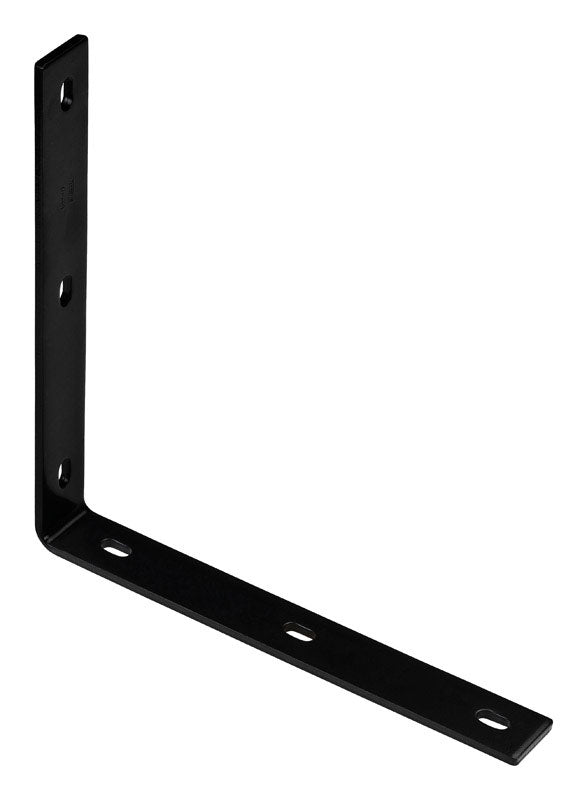 National Hardware 12.25 in. H X 1.5 in. W X 0.25 in. D Black Carbon Steel Inside/Outside Corner Brac