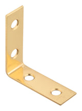 National Hardware 1-1/2 in. H X 5/8 in. W X 0.06 in. D Solid Brass Inside Corner Brace