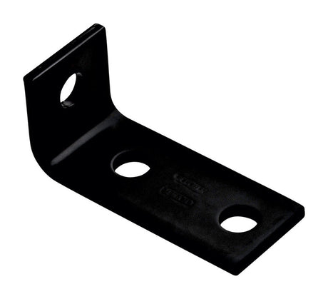 National Hardware 3.5 in. H X 1.5 in. W X 0.188 in. D Black Carbon Steel Inside Corner Brace