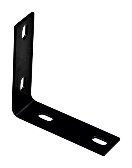 National Hardware 5.1 in. H X 1.5 in. W X 0.125 in. D Black Carbon Steel Inside/Outside Corner Brace