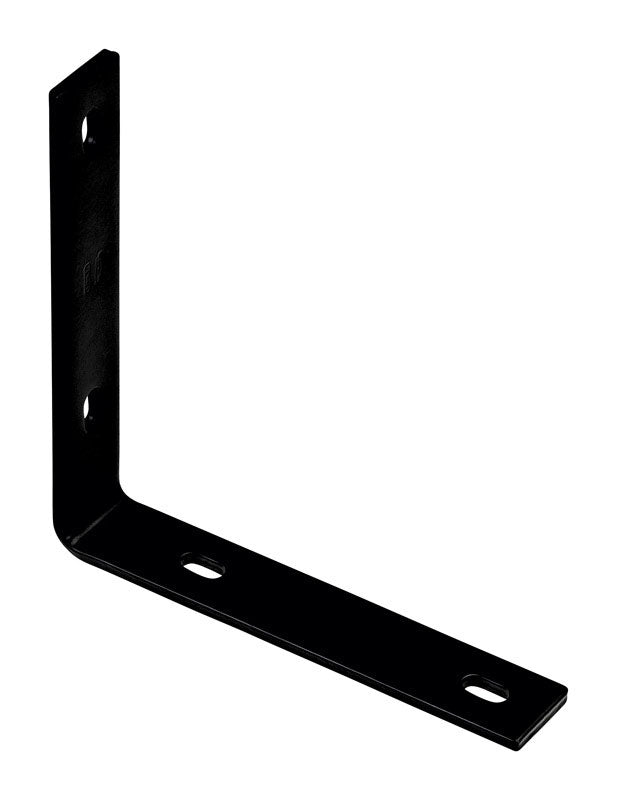 National Hardware 8.25 in. H X 1.5 in. W X 0.25 in. D Black Carbon Steel Inside/Outside Corner Brace