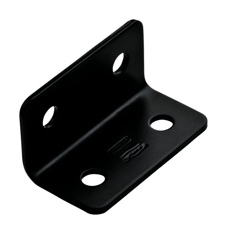 National Hardware 1.6 in. H X 3 in. W X 0.125 in. D Black Carbon Steel Inside/Outside Corner Brace