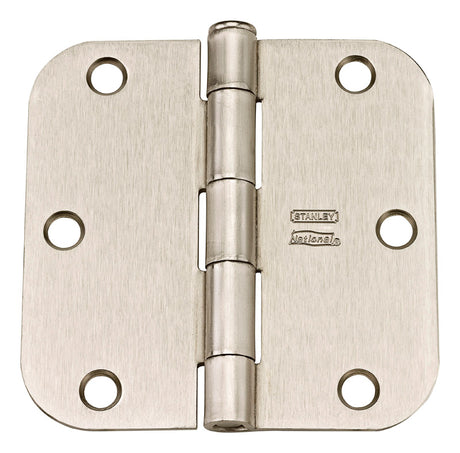 National Hardware 3-1/2 in. L Satin Nickel Door Hinge 12 pk