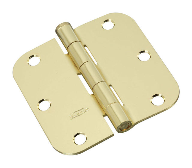 National Hardware 3-1/2 in. L Bright Brass Door Hinge 3 pk