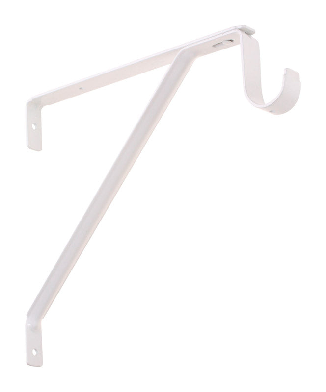 National Hardware 1 inch White Steel Shelf/Rod Bracket 12.18 in. L 75 lb